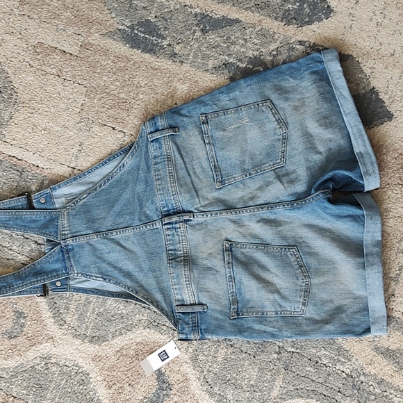 GAP factory denim short overalls - Picture 3 of 3